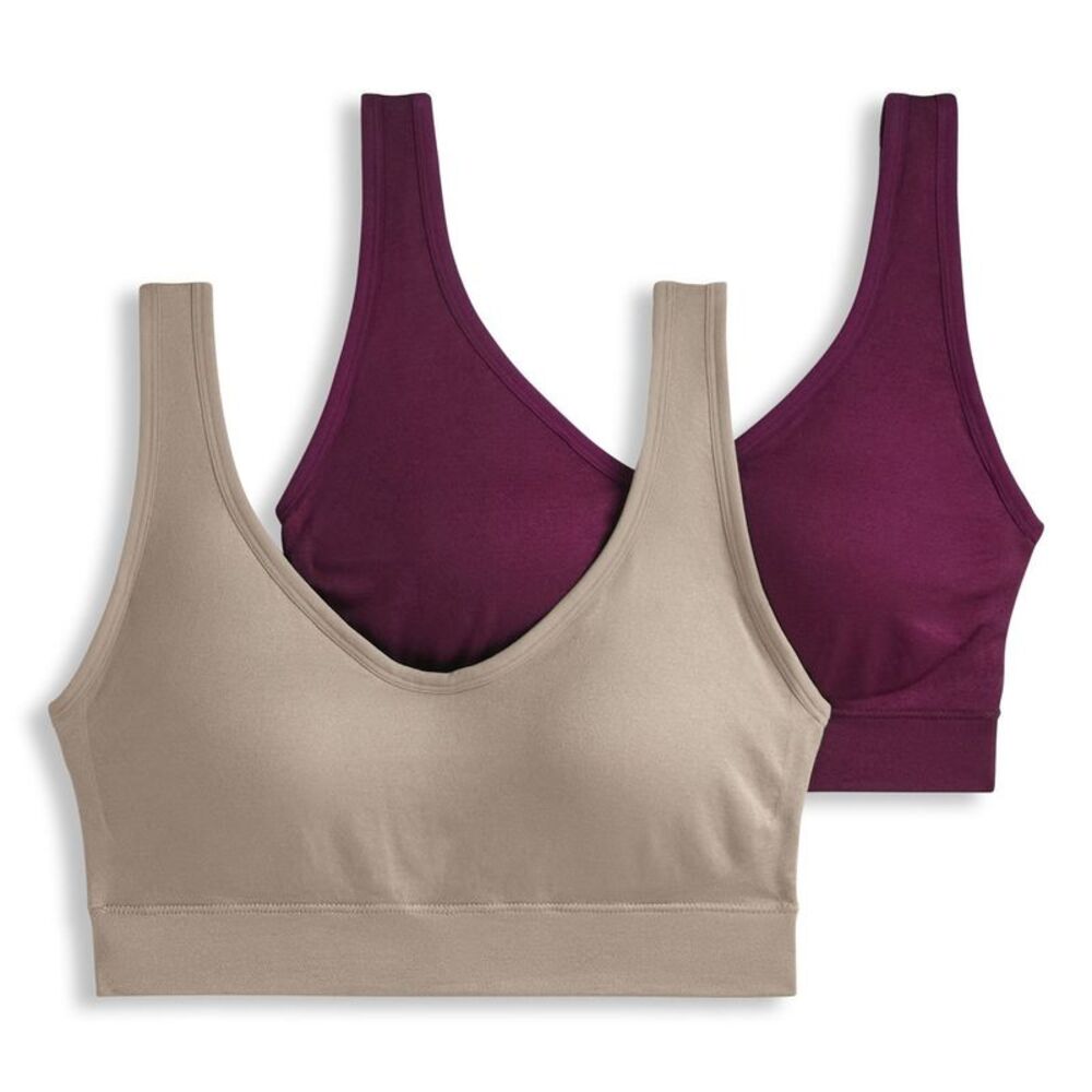 Jockey Women's Bra Sz XL Seamfree Back Smoothing Multi-colored